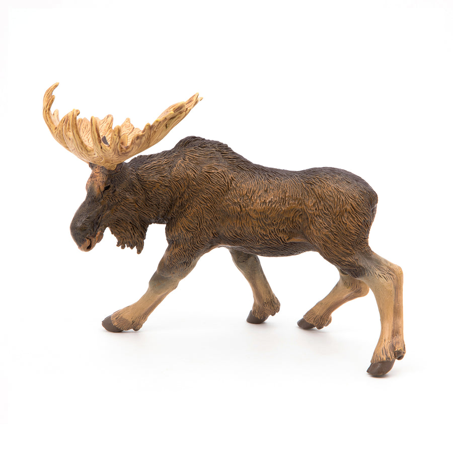 Figurine Élan Papo en PVC, thème forêt, Collection Animaux sauvages, jouet éducatif idéal pour enfants et collectionneurs
