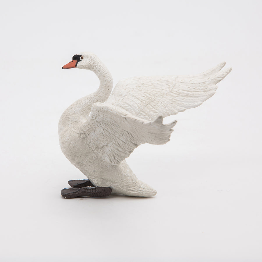 Figurine Cygne blanc Papo en PVC, thème oiseaux, Collection Animaux sauvages, jouet éducatif idéal pour enfants et collectionneurs
