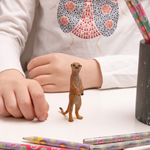 Figurine Suricate debout Papo en PVC, thème savane, Collection Animaux sauvages, jouet éducatif idéal pour enfants et collectionneurs