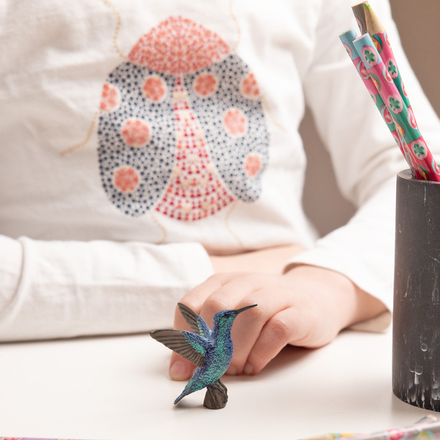 Figurine Colibri Papo en PVC, thème oiseaux, Collection Animaux des jardins, jouet éducatif idéal pour enfants et collectionneurs