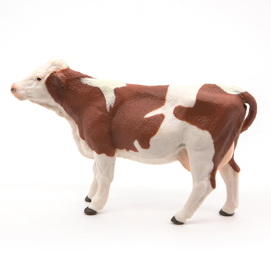 Figurine Vache montbéliarde Papo en PVC, Collection Vie à la ferme, jouet éducatif idéal pour enfants et collectionneurs