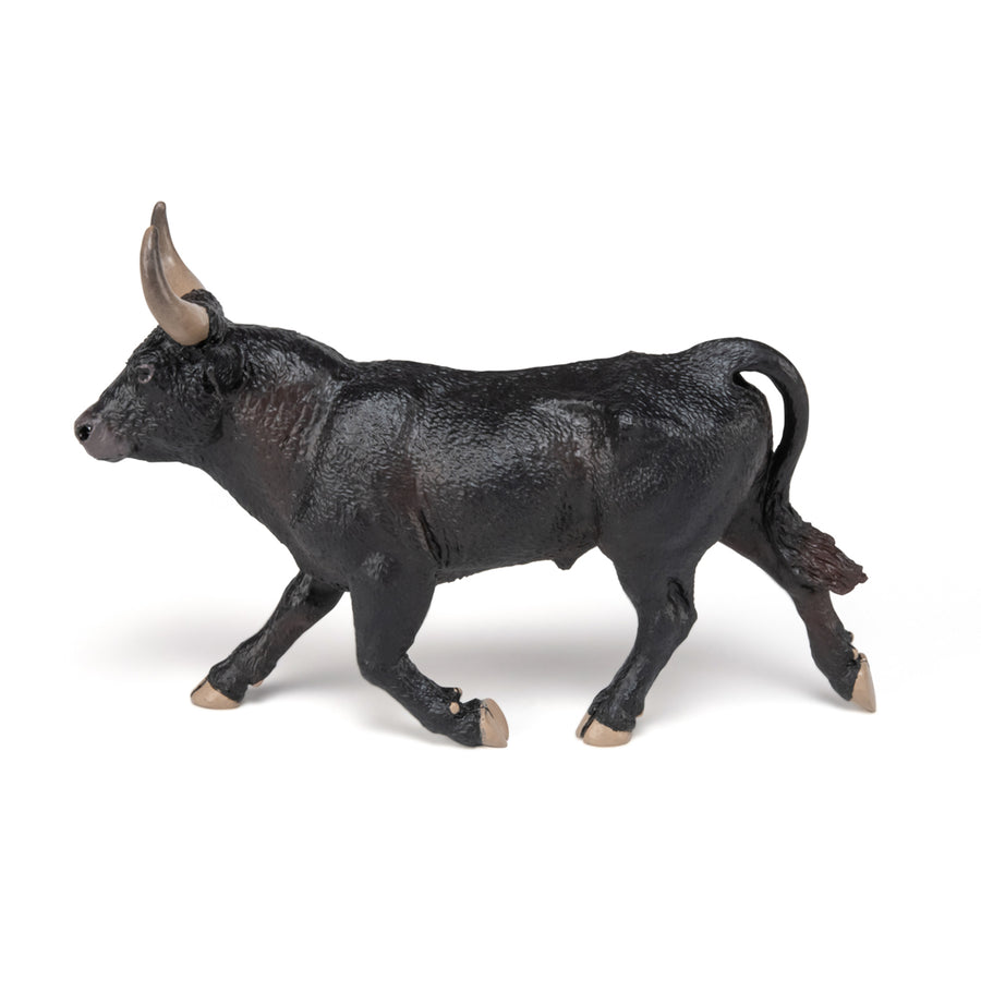 Figurine Taureau Camarguais Papo en PVC, Collection Vie à la ferme, jouet éducatif idéal pour enfants et collectionneurs