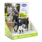 Figurine Pénélope et Blacky Papo en PVC, Collection chevaux, jouet éducatif idéal pour enfants et collectionneurs