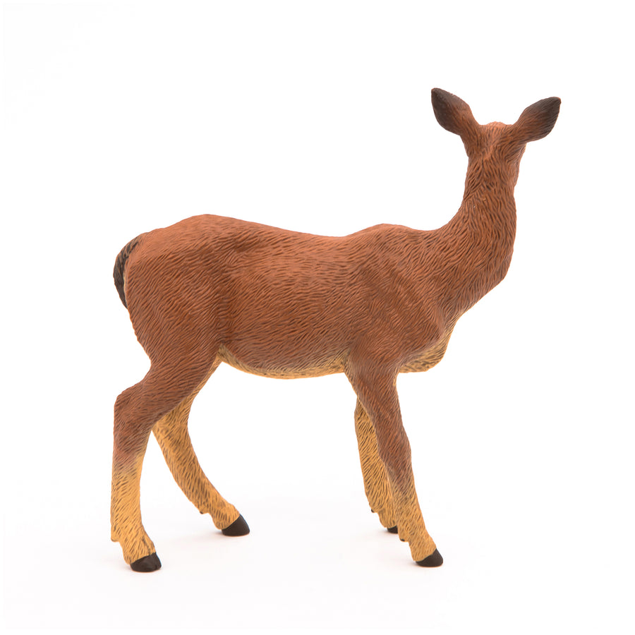 Figurine Biche Papo en PVC, thème forêt, Collection Animaux sauvages, jouet éducatif idéal pour enfants et collectionneurs