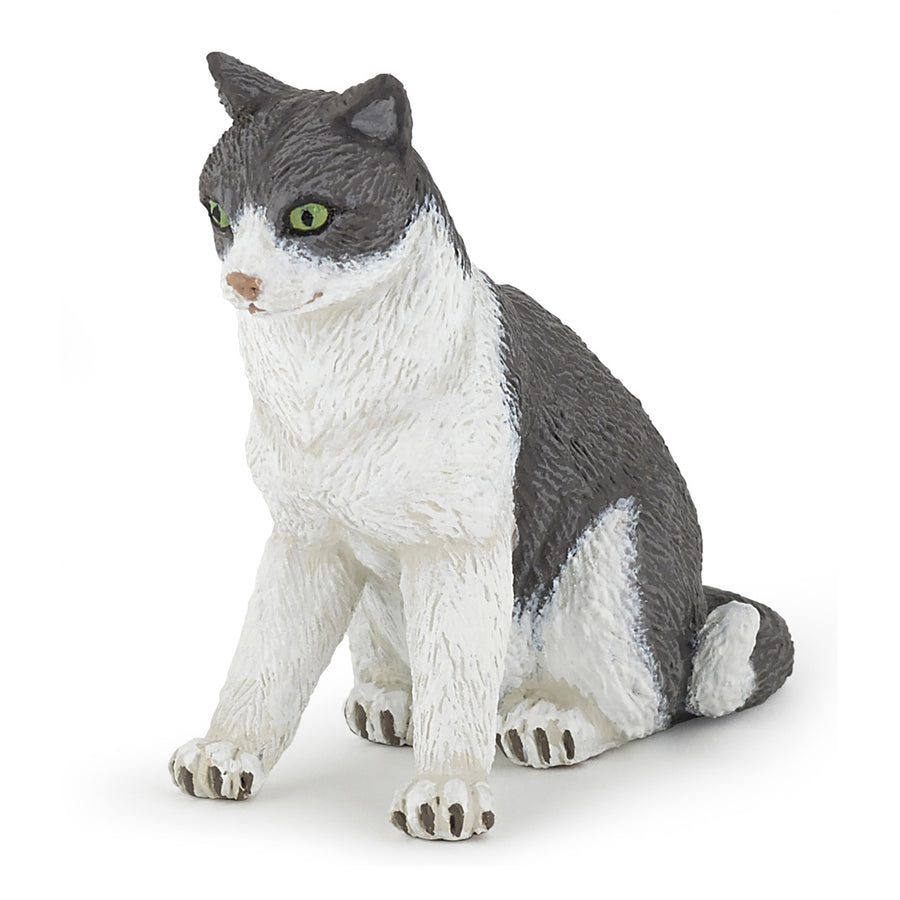 Figurine Chatte assise Papo en PVC, Collection chiens et chats, jouet éducatif idéal pour enfants et collectionneurs
